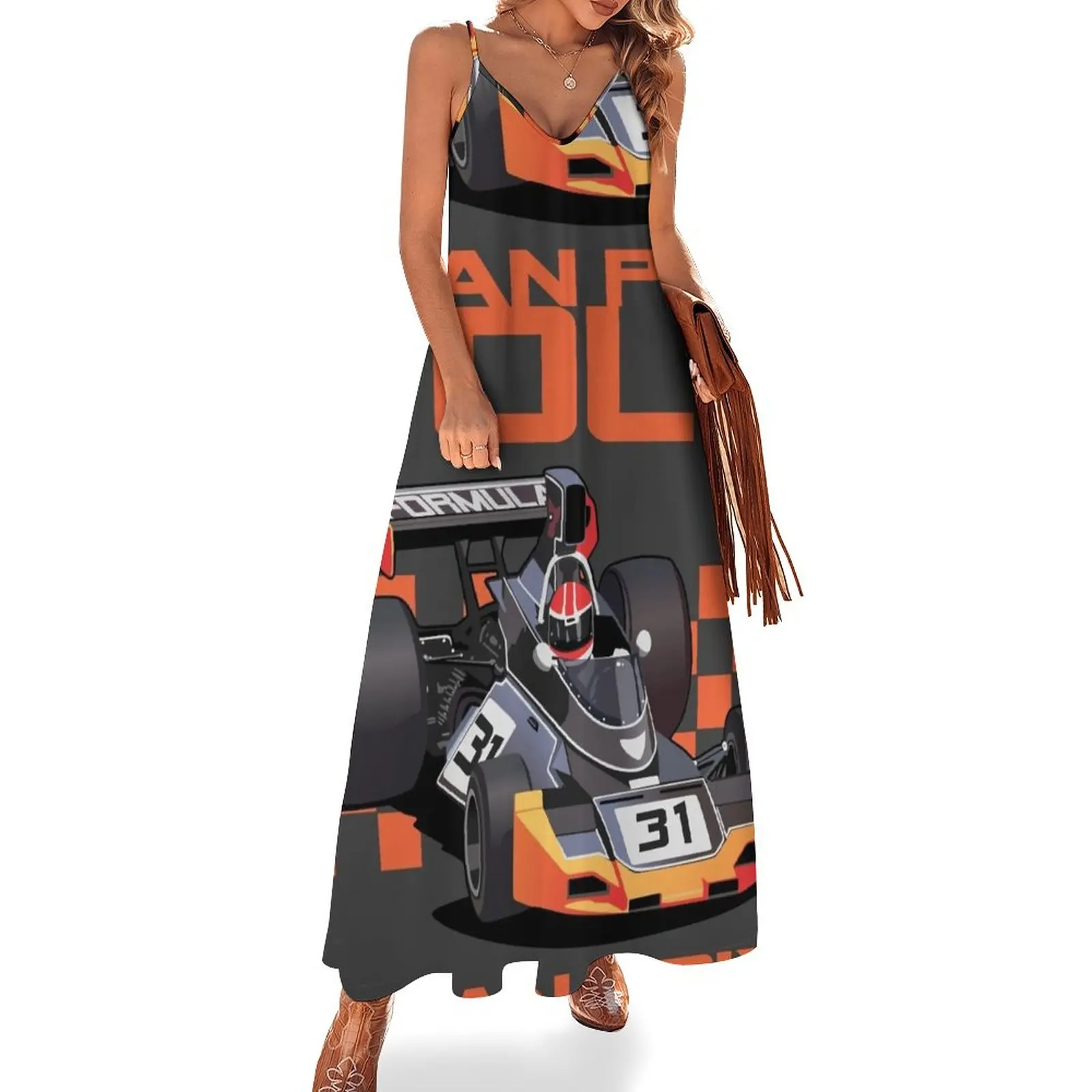 

New Race car Sleeveless Dress women's summer clothing 2023 womens dress summer dresses ladies 2023