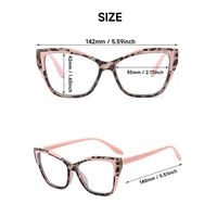 New Fashion Cat Eye Reading Glasses Women Anti-blue Light Eyeglasses Blocking Blue Light Readers Double Color Frame Eyewear 5