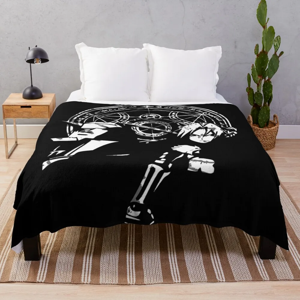 ed and al elric brothers Throw Blanket Decorative Bed Blankets For Sofa Thin