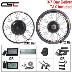 Electric bicycle Conversion Kit 48V 1000W 1500W e-bike Front Rear 36V 250W 350W 500W Kit electric bike MTX rim Wheel hub motor