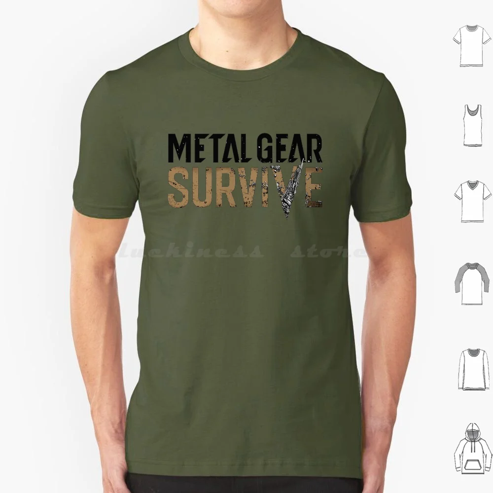 Metal Gear Survive T Shirt Cotone Uomo Donna Stampa Fai Da Te Metal Gear Solid Metal Gear Solid Survive V Zombie Konami Ps4 Metal Gear