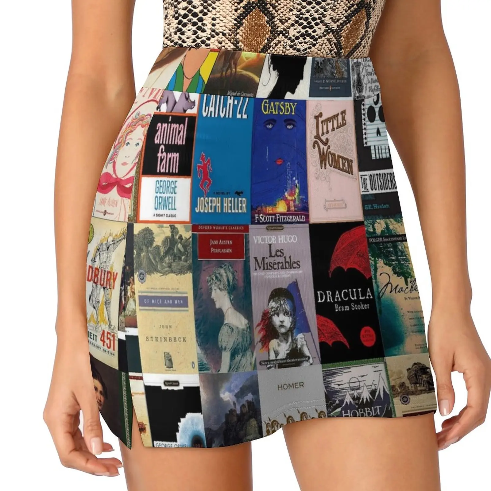 Classic Literature Book Covers Light Proof Trouser Skirt women clothing 2023 new arrivals night club women