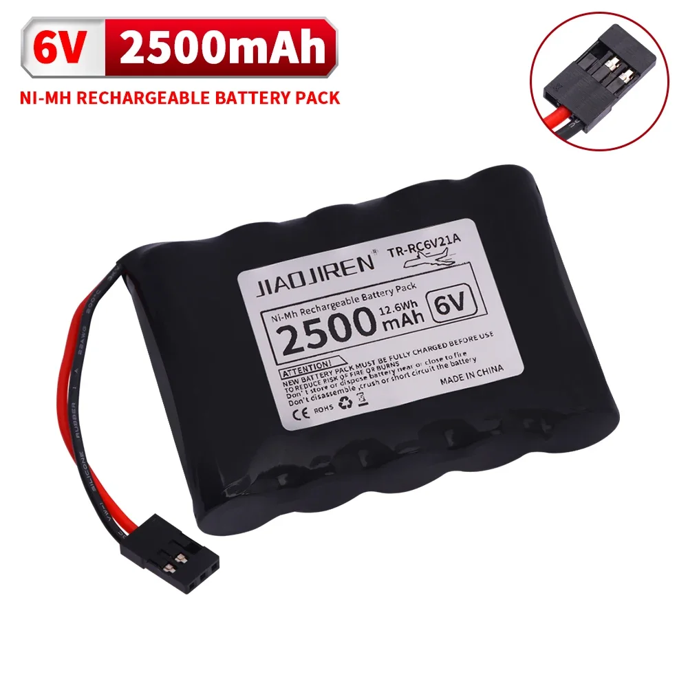 Batterie RC NiMH 6V 2500mAh avec Connecteur Hitec - Lot de 1 à 5