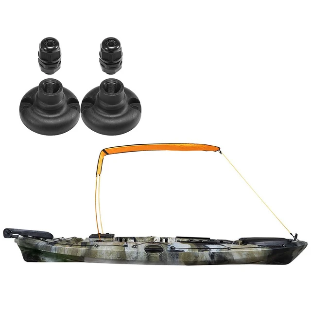 Connecteur de bateau extérieur portable, auvent de canoë, pare-soleil, base  de montage d'amendements de canoë, accessoires de kayak, kit de matériel, 1  paire - AliExpress