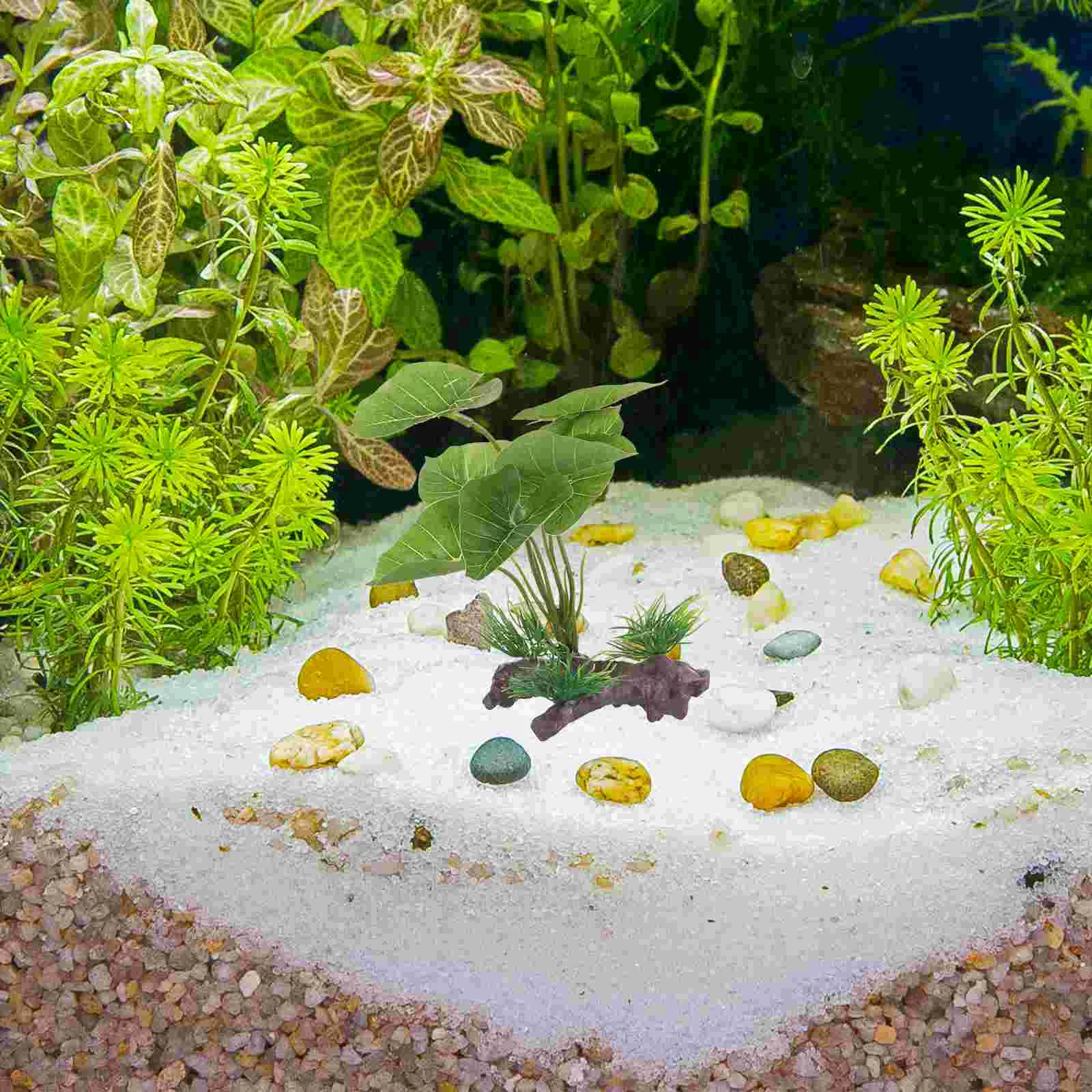 Fish Tank Artificial Water Plants Terrarium Aquarium Pots Decorations Plastic Live Small