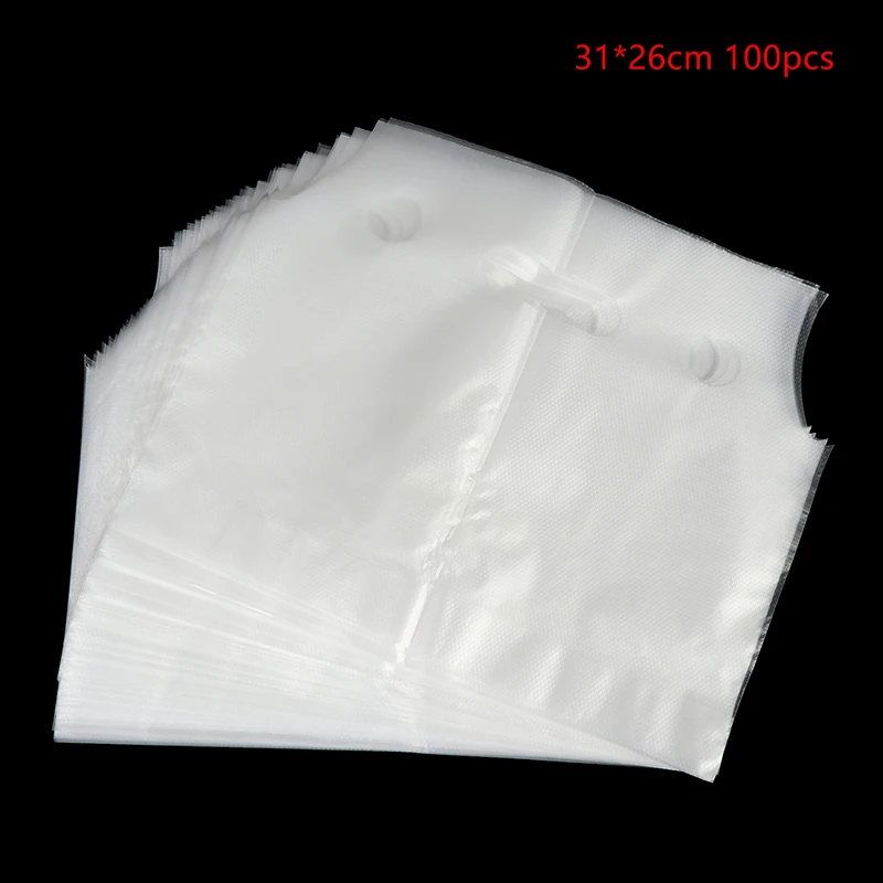 100Pcs Frosted Transparent Disposable Beverage Bags