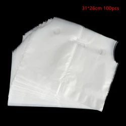 100Pcs Frosted Transparent Disposable Beverage Bags (Double Cup )