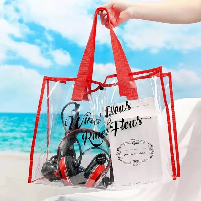 Ladies Transparent Tote Bag Graffiti Large Capacity Shoulder Bag PVC Jelly Clear  Bag Fashion Beach Hand Bag For Women Printed - AliExpress