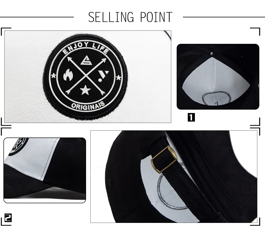 Mode Rund Leder Label Wildleder männer Baseball Kappe Frühling Herbst Hut Für Visier Casual Frauen Snapback Hip Hop Caps Unisex – Detail 2