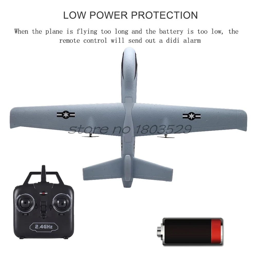 RC Airplane With LED Light Hand Throwing Fixed Wing Wingspan RC Airplane Plane 150M 66CM DIY Assembly RC Glider Aircraft Kid Gif 6