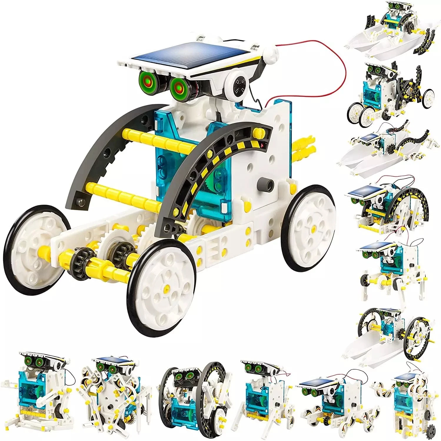 Robot Kit 13 in 1 Educational DIY Assembly Creation Toy Science Solar Powered STEM Building Sets for Children electronic diy kit |