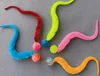 1PC Cat interactive toys Tickle Cat Colorful bouncing ball Pet supplies Puzzle teasing indoor cat worm caterpillar elastic toy 6