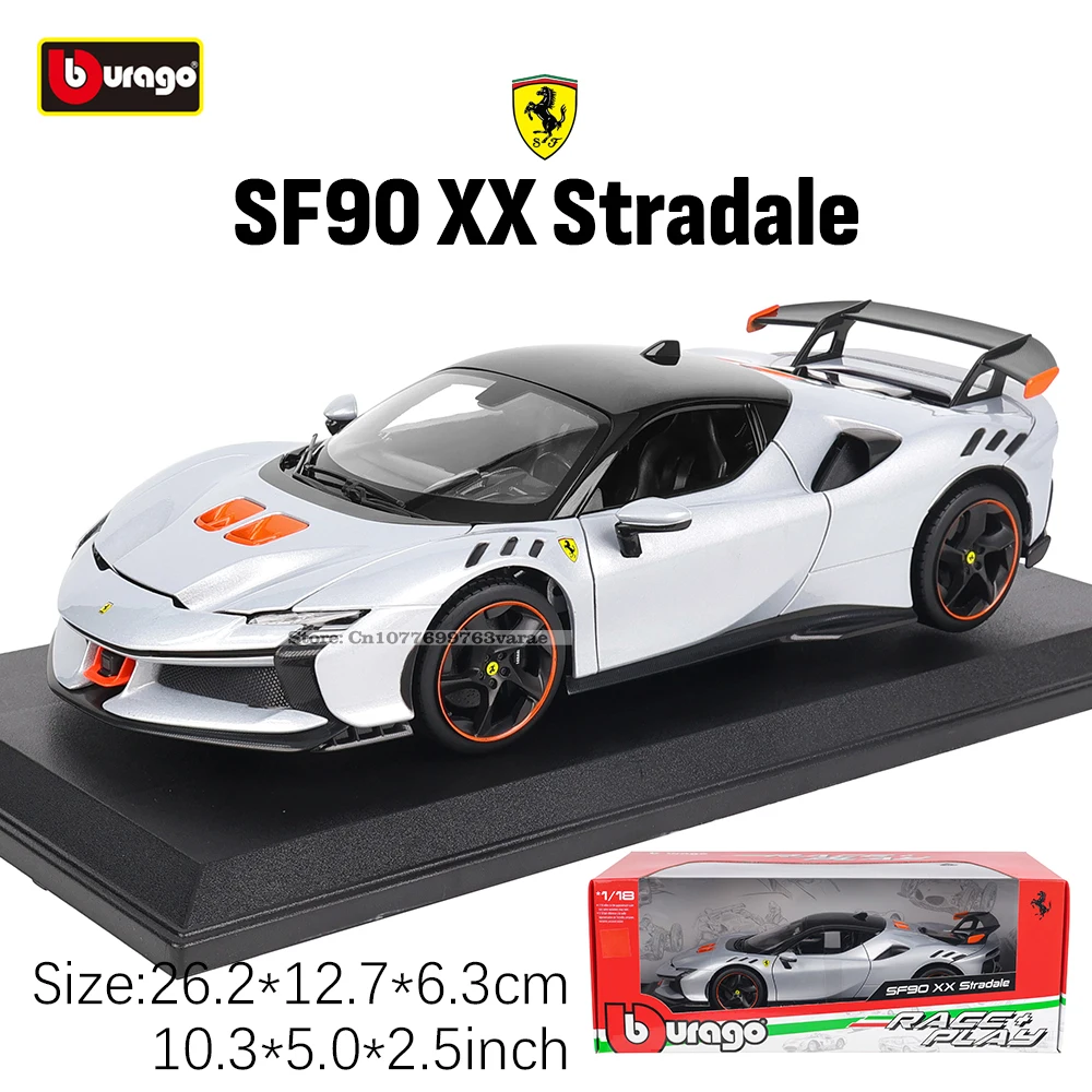Bburago 1:18 Ferrari SF90 XX Stradale Red/White Alloy Luxury