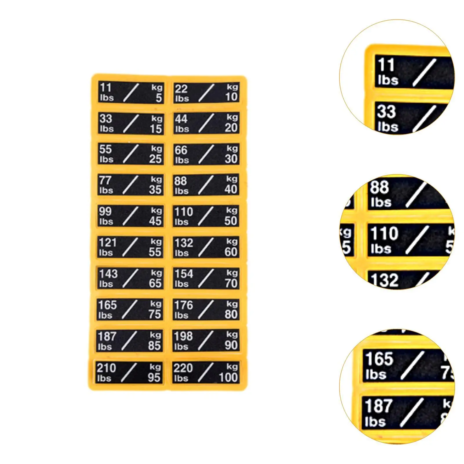 Circuit Breaker Label Sticker for Weight Identification Classification Strength Training Machine Attachments Weight Stack Labels 5