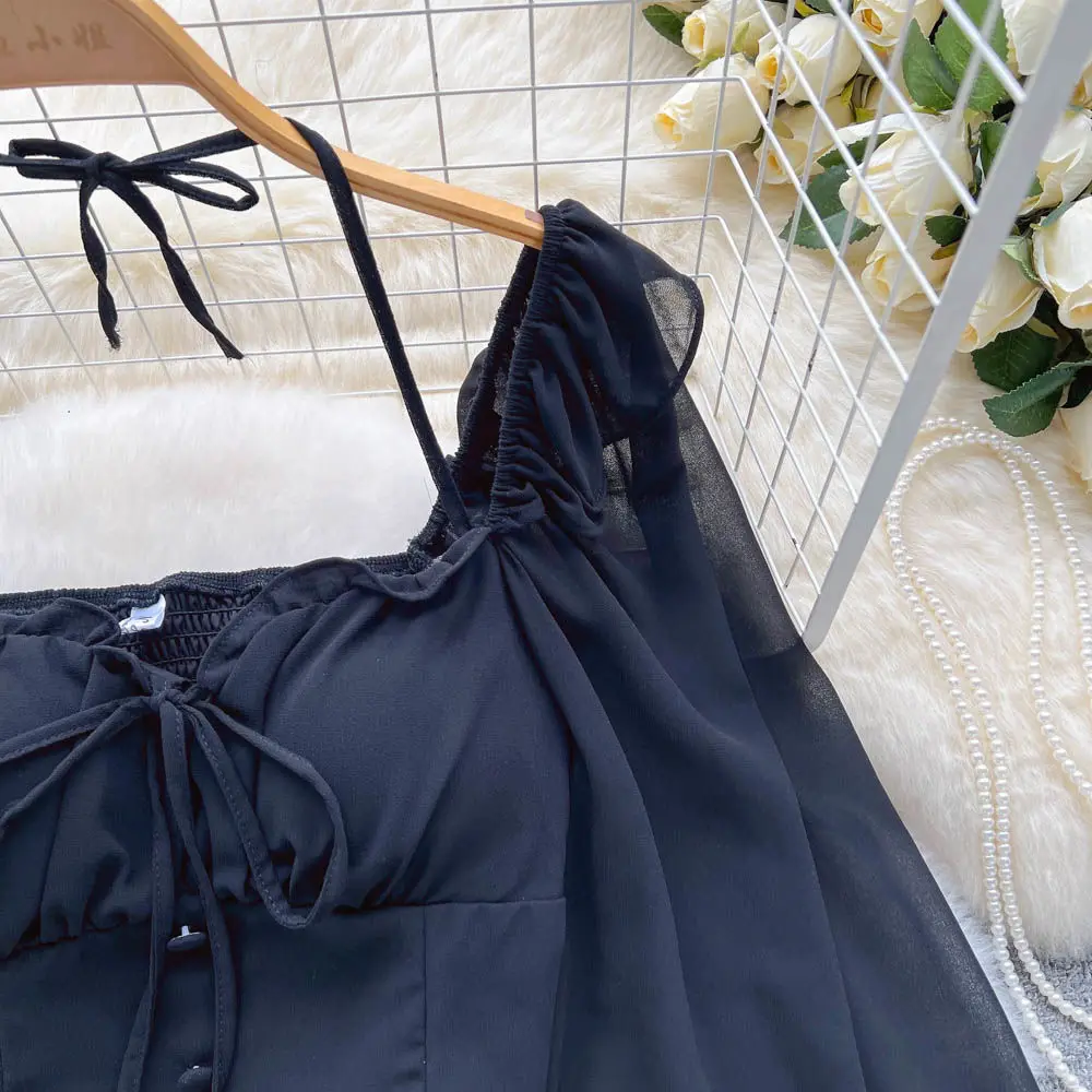 White Blouses Women Aesthetic Solid All-match Vintage Casual Ladies Tops Slim Schoolgirls Spring Bandage Lantern Sleeve Clothing