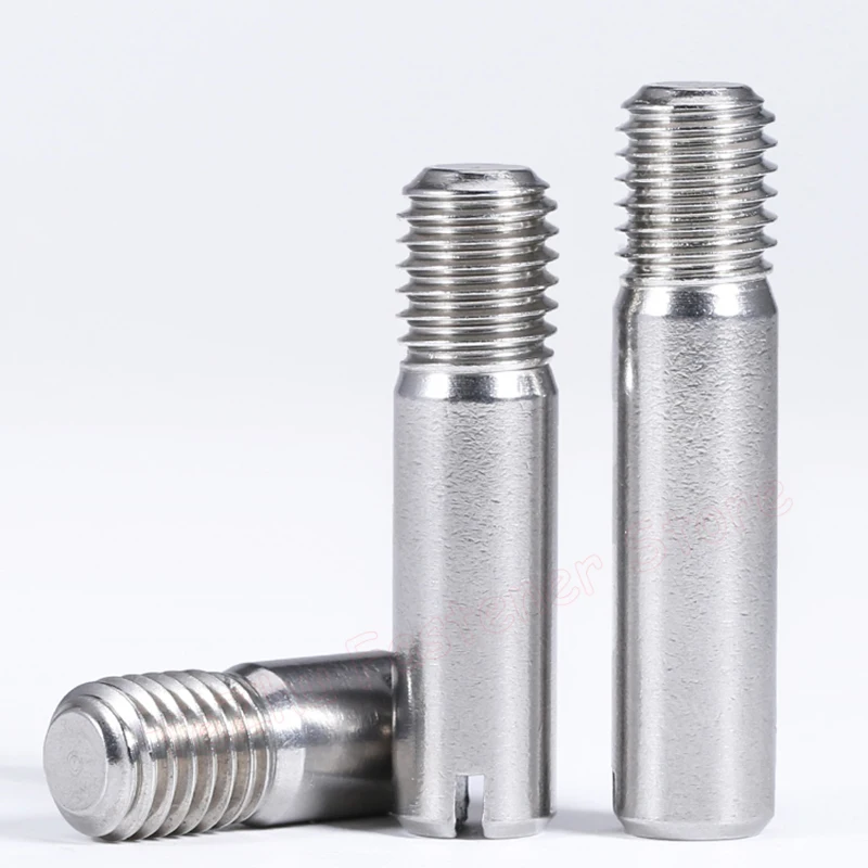 Cylindrical Locating Dowel Pin 5pcs M2 M2.5 M3 M4 M5 M6 M8 M10 Slotted Cylindrical Pin Dowel Male Thread Locating Pin 304 Stainless Steel Length 5-50mm