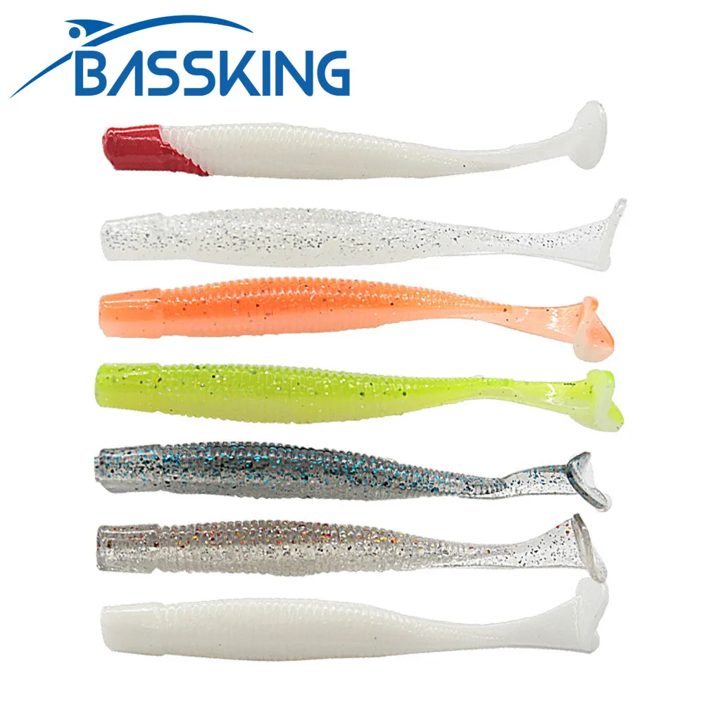 

BASSKING 10 шт. Мягкая приманка 6 см/1,6 г 7 см/2,6 г, рыболовные приманки, силиконовая плавающая приманка, воблеры, джиггинг, искусственная снасть, рыболовные аксессуары