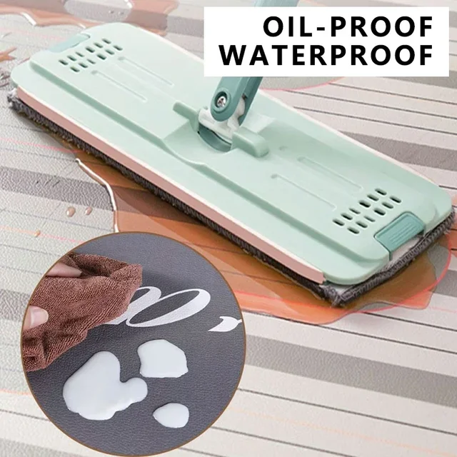 Tappetino da cucina Tappetino antiscivolo resistente all'olio Tappetini impermeabili in pelle PVC Tappeto lungo Marrone Beige Tappeti decorativi per la casa  4