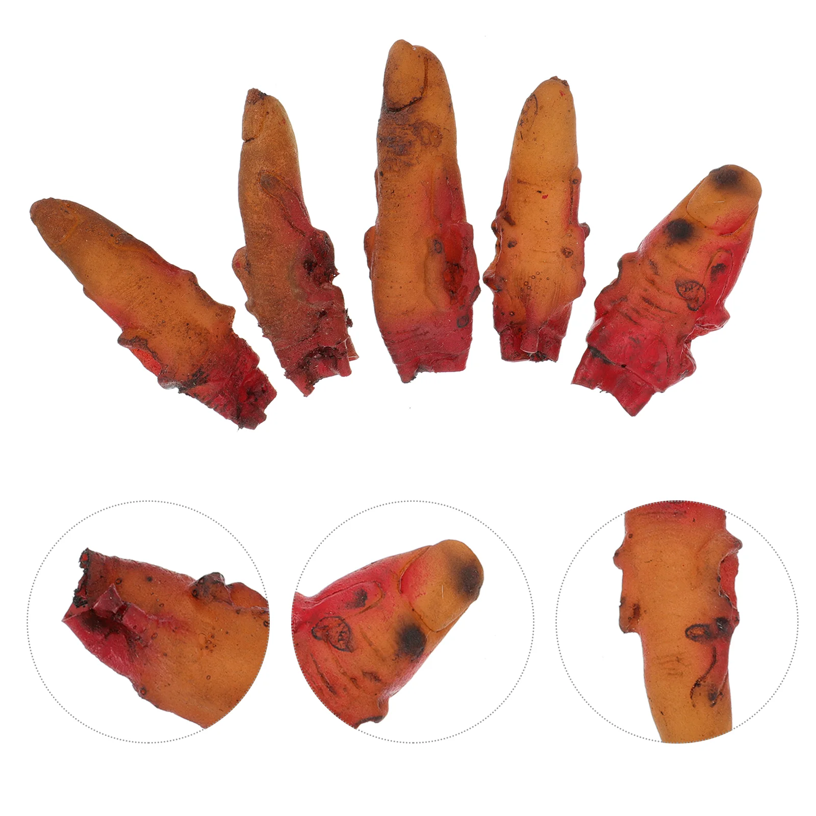 

5pcs Halloween Finger Props Halloween Horror Props Spooky Fake Fingers