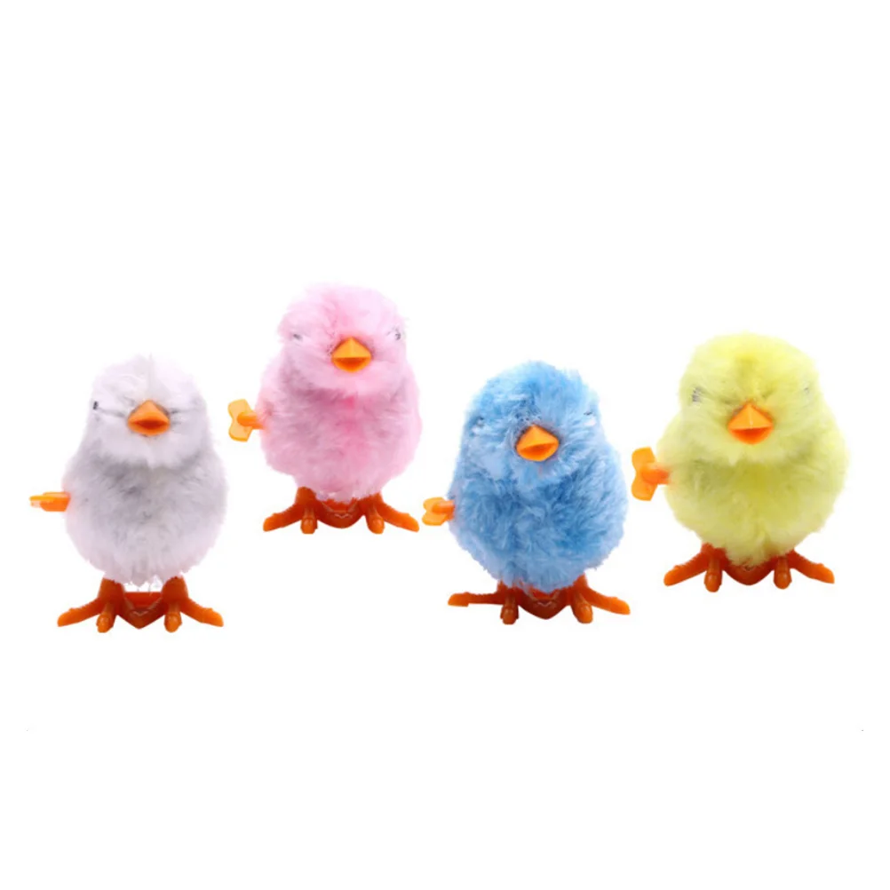 

1pc Plush Wind Up Chicken Kids Educational Toy Clockwork Jumping Walking Chicks Toys Happy Gifts 15*16cm