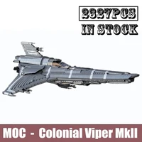 New Interstellar Space Wars The Battlestar Galactica Colonial Viper MKII MOC-9424 Building Blocks Bricks Kid Toy Christmas Gifts 1