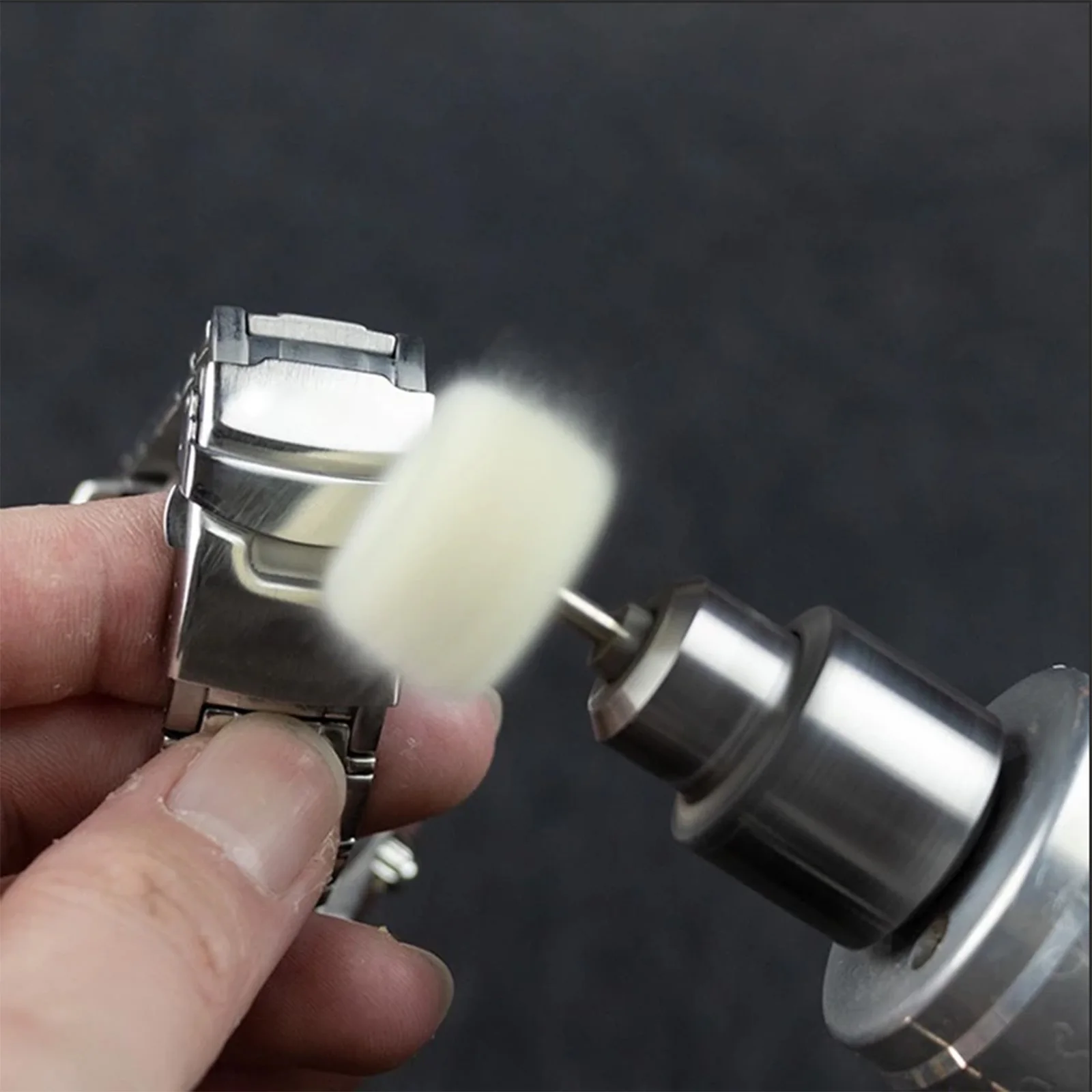50개/세트 3mm 샹크가 있는 부드러운 파시미아 연마 휠, 캐시미어 버핑 볼, 고급 양모 연마 브러쉬 (보석 및 시계용)