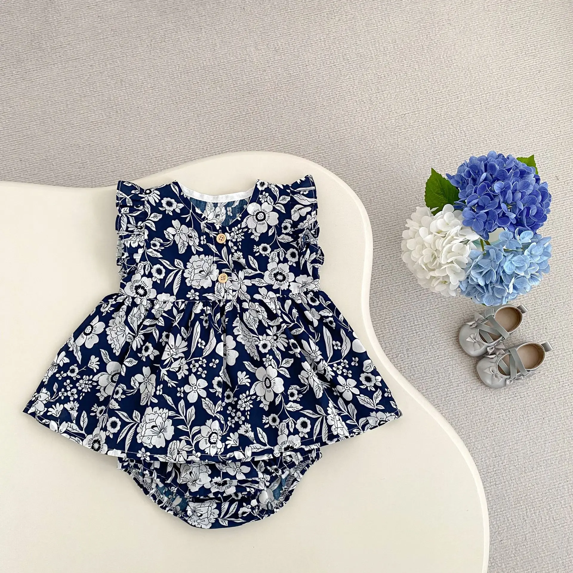 Flower Sleeve Baby Set 3