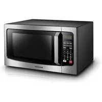 TOSHIBA EM131A5C-SS Countertop Microwave Oven, 1.2 Cu Ft with 12.4" Turntable, Smart Humidity Sensor with 12 Auto Menus 1