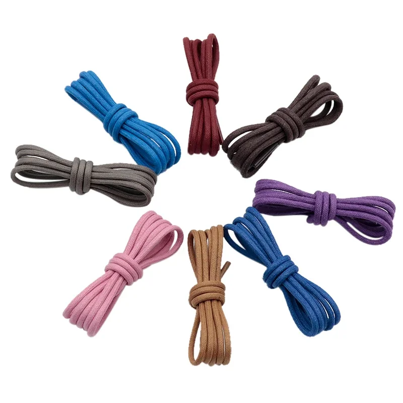 

Weiou 3 MM Thiny Round Shape Waterproof Waxed Laces 100% Cotton Easy Decorations Many-Hued Swimming Pants Waist Ropes Zapato