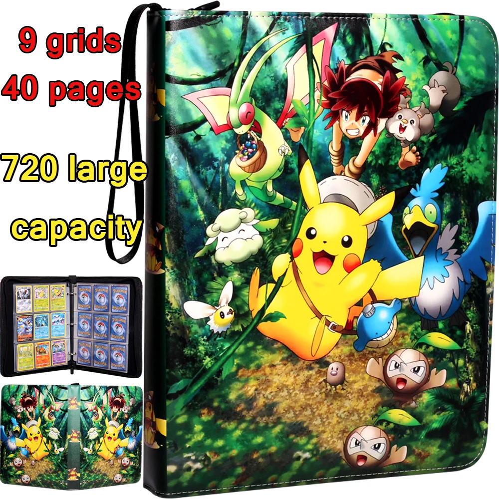 25/50 pagine possono contenere 200-400 pezzi porta carte Album Pokemon Box porta  carte per Pokemon porta carte libro di carte da gioco