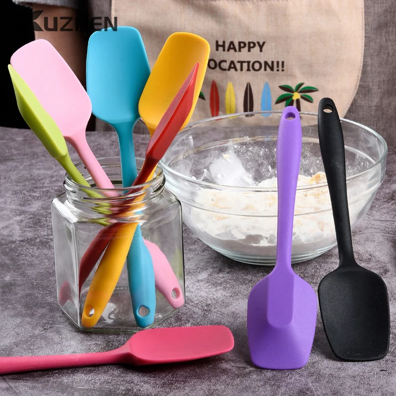 

1Pc Silicone Cream Baking Scraper Thicken Cake Spatula Mixing Batter Scraper Non Stick Butter Mixer Kitchen Cooking Tool