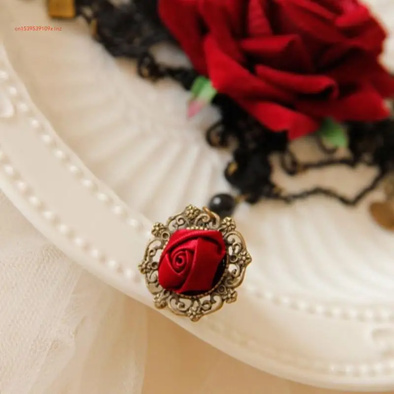 

Женский винтажный кружевной браслет в стиле ретро-готики с кольцом-цепочкой и перчатками с кисточками Браслет