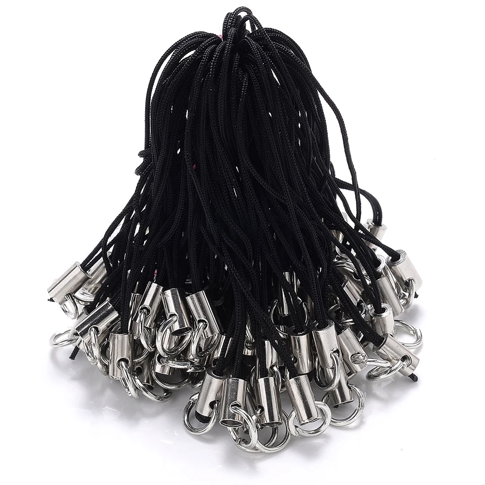 Lanyard Strap Cord 50pcs Mix Color Nylon Thread Jump Ring Diy Jewelry Making Phone Rope Toys Pendant Cords