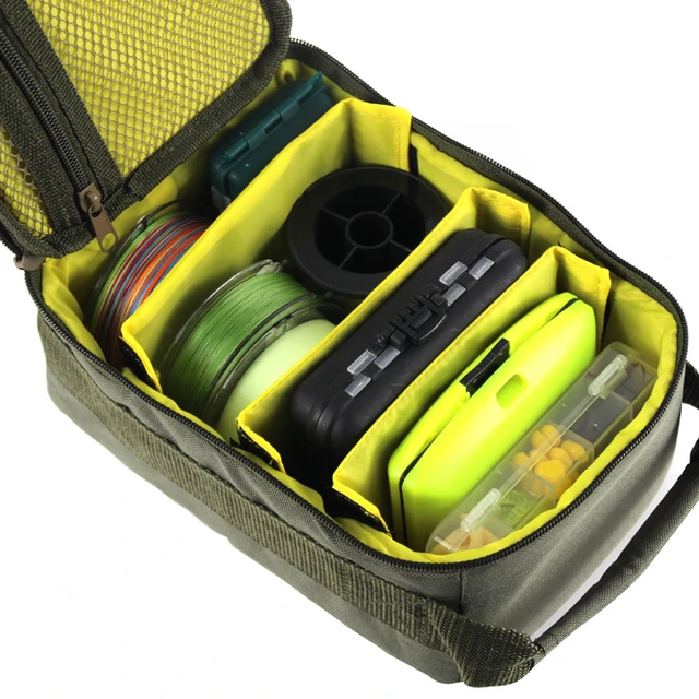 Outdoor Fishing Reel Line Lure Gear Bag Portable Fishing Storage Case  Spinning Baitcasting Carry Storage Tackle Tool Pouch - AliExpress