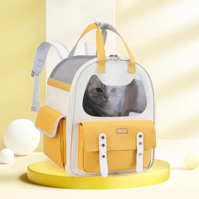 Cat Backpack Carrier Breathable Cat Carrier Large Space Bubble Pet Backpack for Kitty Small Dog Transparent Foldable Pet Carrier 6