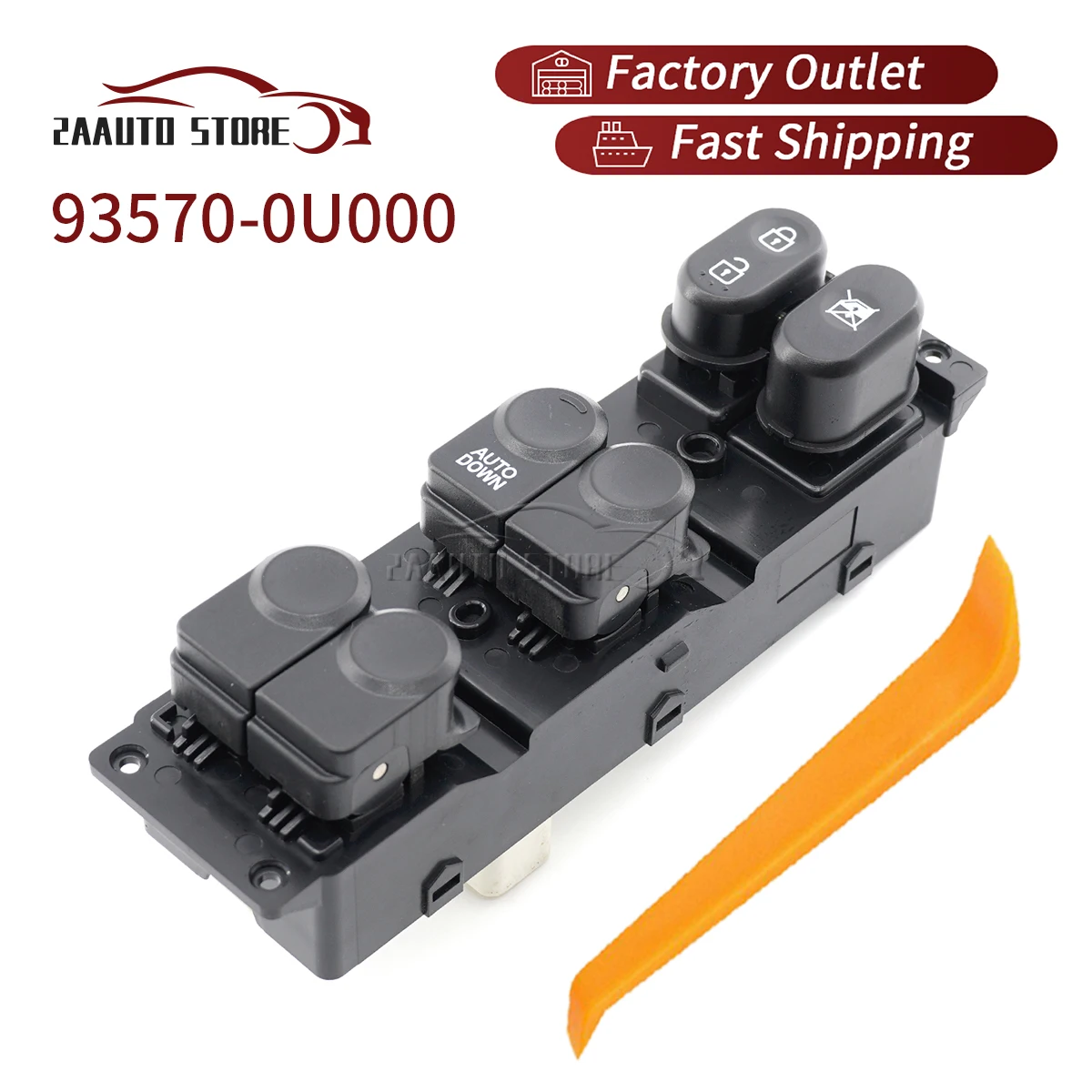 

For Hyundai Accent Verna 2010-2014 93570-0U000 Front Left LHD Auto Power Window Switch Control Button Parts 93570-0U110 14Pins