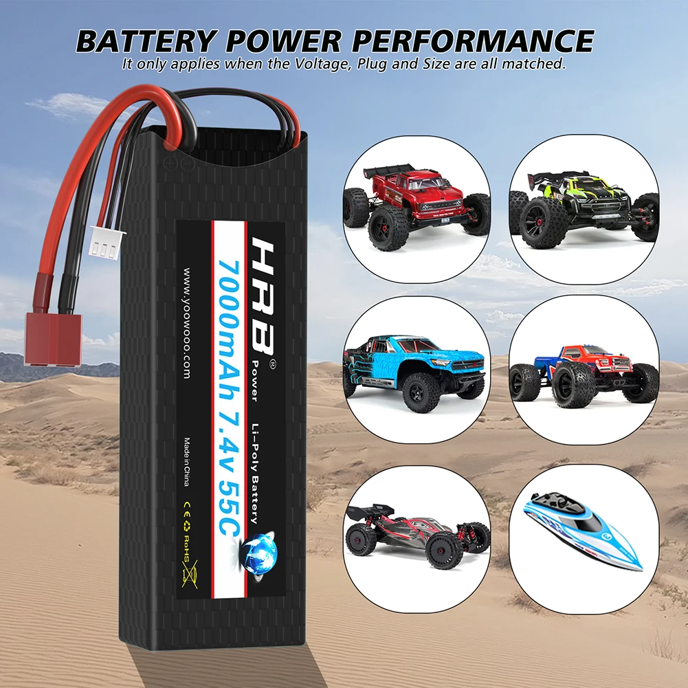 HRB 2S2P 7.4V 7000mah - 2S 55