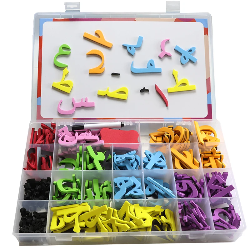 Children's Magic Arabic Letters Words 3D EVA Puzzles Jigsaw Games Montessori Early Educational Magnetic Preschool Toys for Kids 5