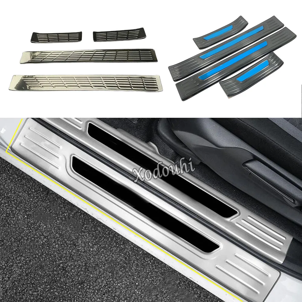 

4 шт., накладки на дверные педали из нержавеющей стали для Honda Fit Jazz 2020 2021 2022 2023 2024