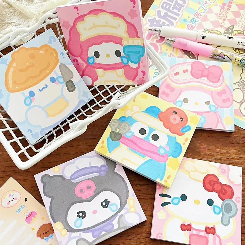 

Фотобумага с надписью Kawaii Kuromi Melody Cinnamoroll Note, декоративная бумага, школьные канцелярские принадлежности для учеников