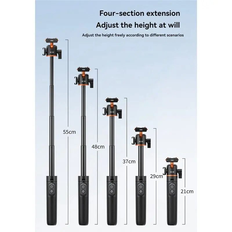 FULL-For Acepro2/X5 블루투스 셀카봉 삼각대 확장형 리모컨 모노포드 조절식 셀카봉