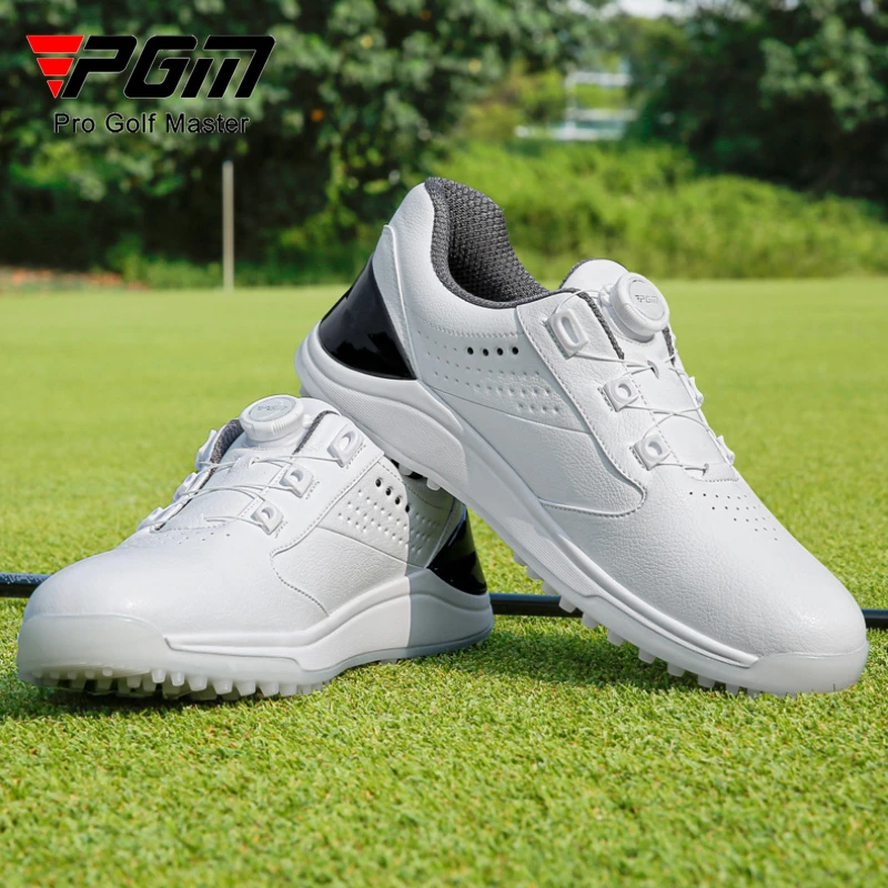 PGM Men's Golf Shoes Waterproof and Side Slip resistant Knob Buckle Casual Sports Sneakers XZ309