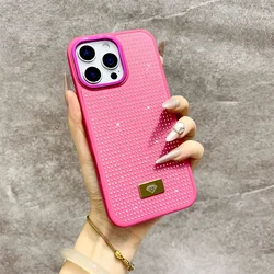 Luxury Bling Glitter Vogue Protective Diamond Phone Case - iPhone 16 (Rose Hong)