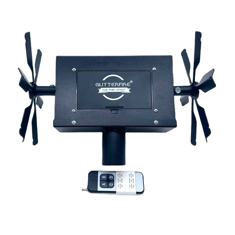 Wireless remote control double wheel cold fountain stage effect machine hand held cold fountain machine