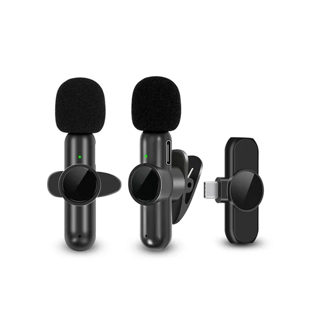 Wireless Lavalier Microphone Noise Cancelling Audio Video Recording for //Android/ Live Game Mic 1