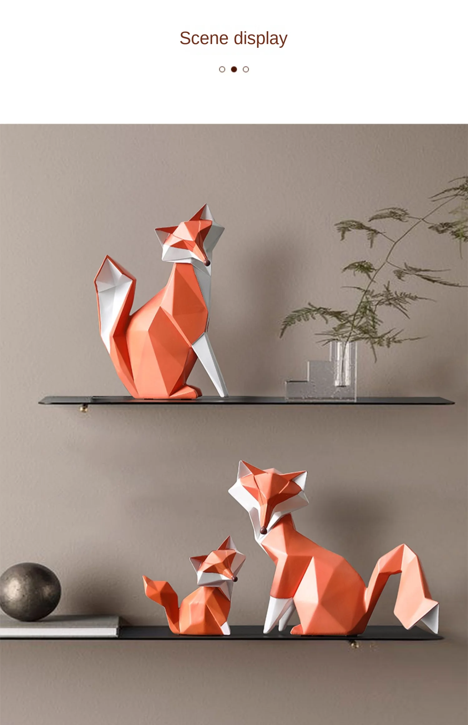 Creative Geometric Fox Statue