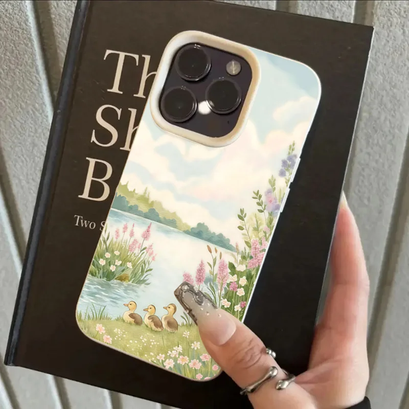 Adorable Duck Pattern Shockproof Soft Phone Case