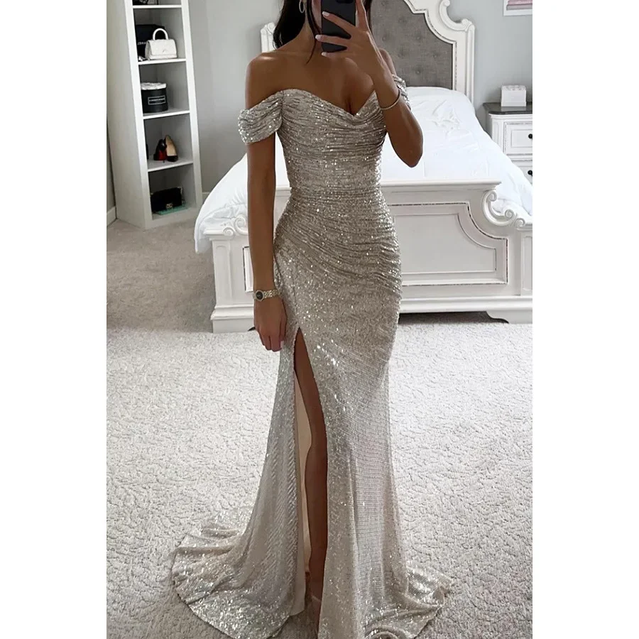 ✨ Elegant High-quality Plush Dress For Women, With a Side Slit ✨