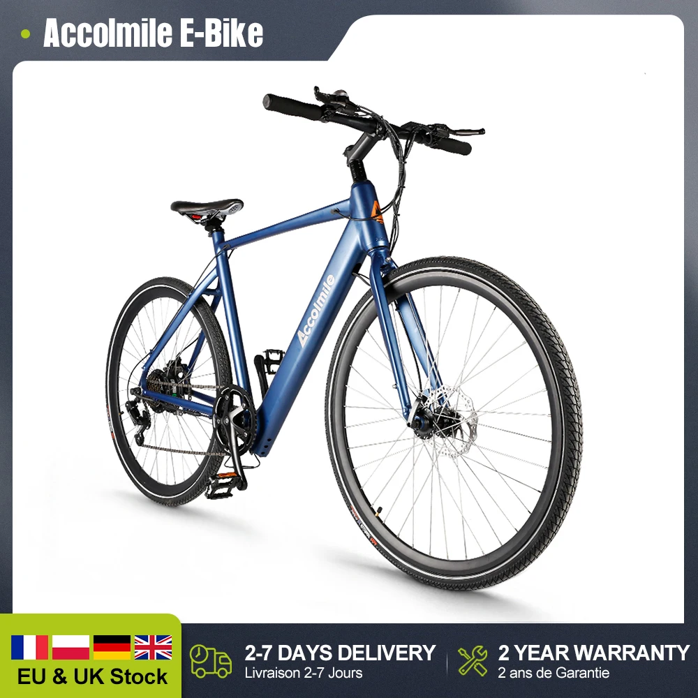 AccolmileElectricRoadBikeAdultsLightweight700CUrbanCityEBike