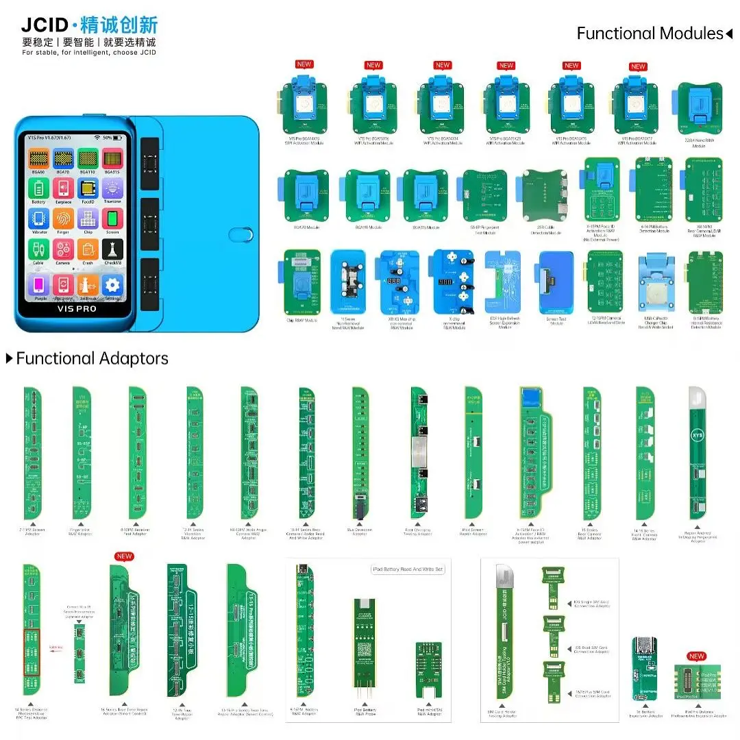 JCID JC V1SE V1S PRO Newest Programmer with Full Set Board,For LCD